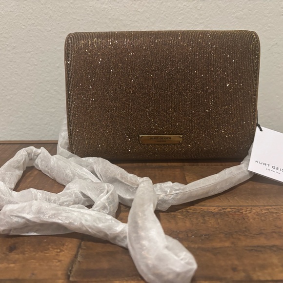 Kurt Geiger Glittering Brown Crossbody Bag - Picture 12 of 14